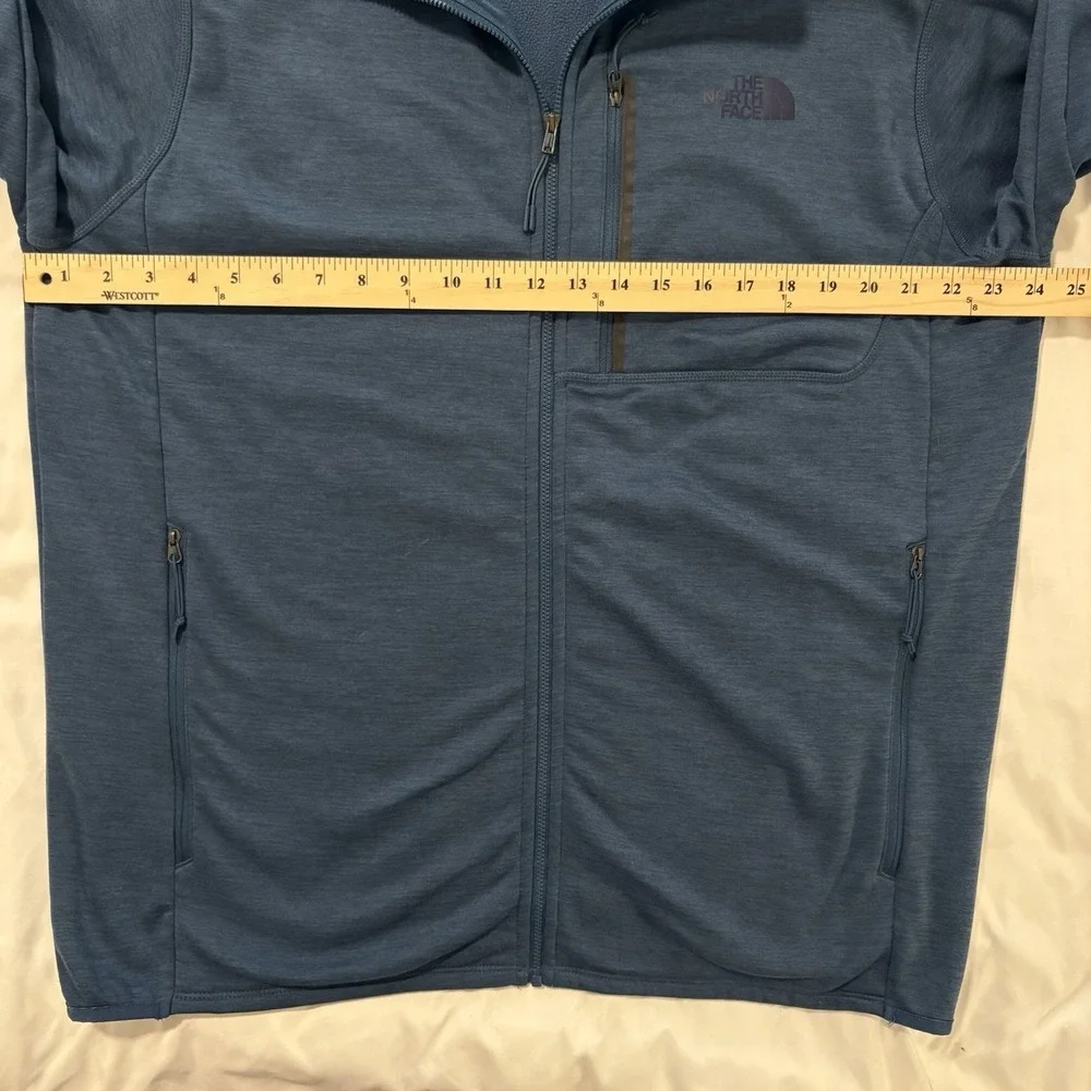 The North Face Canyonlands Fleece Jacket Mens XL Blue Full Zip Stretch NF0A3S06